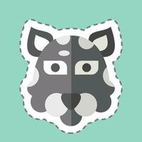 sticker lijn besnoeiing jaguar. verwant naar dier symbool. gemakkelijk ontwerp bewerkbaar. gemakkelijk illustratie vector