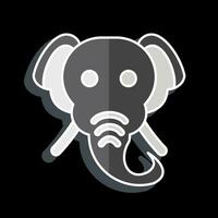 icoon olifant. verwant naar dier symbool. glanzend stijl. gemakkelijk ontwerp bewerkbaar. gemakkelijk illustratie vector