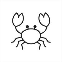 krab icoon vector illustratie symbool