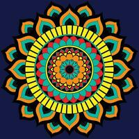 mandala ontwerp. mandale icoon. bohemisch ornament Indisch en decoratie thema. kleurrijk en geïsoleerd ontwerp. vector