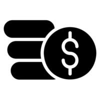 dollar glyph-pictogram vector