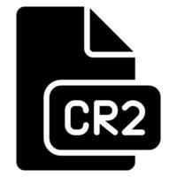 cr2 glyph icoon vector