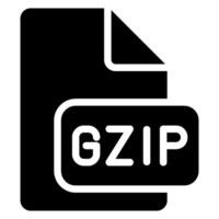 gzip glyph icoon vector