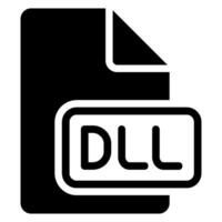 dll glyph icoon vector