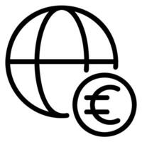 euro lijn icoon vector