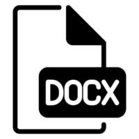 docx glyph icoon vector