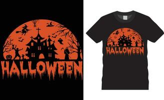 halloween t-shirt ontwerp. gelukkig halloween typografie t-shirt ontwerp vector sjabloon.halloween.