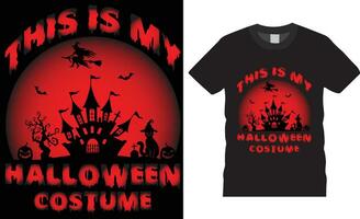 halloween t-shirt ontwerp. gelukkig halloween typografie t-shirt ontwerp vector sjabloon.dit is mijn halloween kostuum