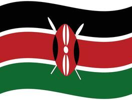 Kenia vlag Golf. Kenia vlag. vlag van Kenia vector
