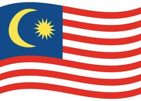 Maleisisch vlag. vlag van Maleisië. Maleisië vlag Golf vector