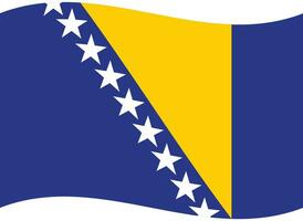 Bosnië en herzegovina vlag Golf. Bosnië en herzegovina vlag. vlag van Bosnië en herzegovina vector