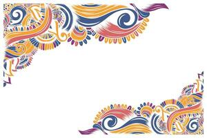 achtergrond met hand- getrokken naadloos rustgevend patroon. mehndi ontwerpen. harmonisch en kleurrijk tekening textuur. vector