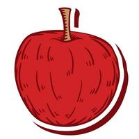 vers single appel fruit vector illustratie