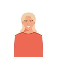 mensen gezichten van vrouw met gelukkig glimlachen mensen. avatars. reeks van gebruiker profielen. gekleurde vlak vector illustratie