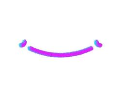 glimlach pluizig 3d pictogram vector sjabloonontwerp. bont glimlach pictogram geïsoleerd op een witte achtergrond. blij gezicht.