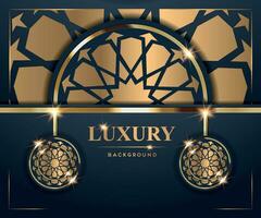 luxe gouden decoratief achtergrond, bruiloft uitnodiging kaart, ontwerp sjabloon vector