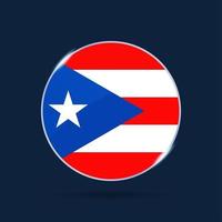 Puerto Rico nationale vlag cirkel knoppictogram. eenvoudige vlag, officiële kleuren en juiste verhoudingen. platte vectorillustratie. vector