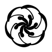 zwart sier- bloem logo ontwerp, geschikt voor gebruiker net zo uw bedrijf icoon in de veld- van schoonheid of decoratie vector