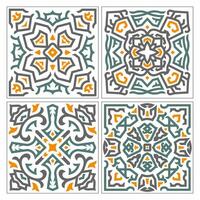 vector mandala keramisch tegel patroon reeks