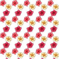 tropisch patroon met exotische bloemen in cartoon stijl vector