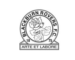 blackburn rovers fc club logo symbool zwart premier liga Amerikaans voetbal abstract ontwerp vector illustratie