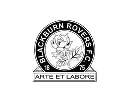 blackburn rovers fc club symbool logo zwart premier liga Amerikaans voetbal abstract ontwerp vector illustratie