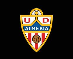 Almeria club logo symbool la liga Spanje Amerikaans voetbal abstract ontwerp vector illustratie met zwart achtergrond