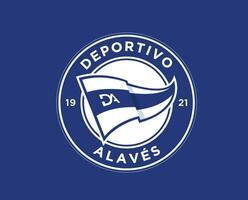 deportivo alaven club symbool logo la liga Spanje Amerikaans voetbal abstract ontwerp vector illustratie met blauw achtergrond