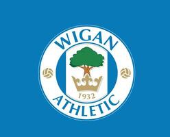 Wigan club logo symbool premier liga Amerikaans voetbal abstract ontwerp vector illustratie met blauw achtergrond