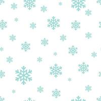 sneeuwvlok naadloos patroon. sneeuw Aan wit achtergrond. abstract behang, omhulsel decoratie. symbool winter, vrolijk Kerstmis vakantie, gelukkig nieuw jaar viering vector illustratie