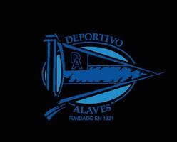 deportivo alaven club logo symbool la liga Spanje Amerikaans voetbal abstract ontwerp vector illustratie met zwart achtergrond