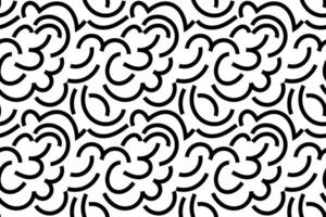 zwart lijnen squiggle naadloos patroon vector illustratie
