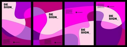 abstract vlak achtergrond reeks voor banier, poster, sjabloon, ontwerp, folder, brochure, enz vector