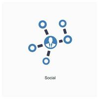 sociaal en koppeling icoon concept vector