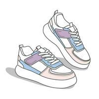 sportschoenen ontwerp met kant hoek. sport schoenen . vector