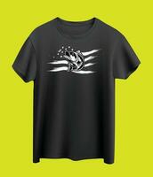 Verenigde Staten van Amerika wijnoogst vlaggetje visvangst t-shirt ontwerp grafisch vector