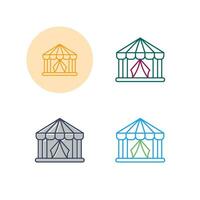 circus tent vector icoon