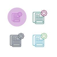 document instelling vector icoon