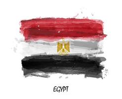 realistische aquarel vlag van Egypte. vector. vector