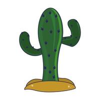 cactus in woestijn geïsoleerd vector