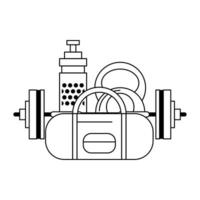 fitness- en sportuitrusting vectorillustratie vector