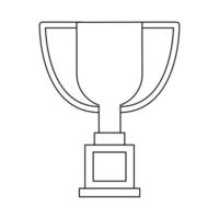 trofee cup kampioenschap symbool in zwart-wit vector