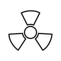 radioactief symbool icoon. nucleair straling waarschuwing teken. atomair energie logo. geïsoleerd Aan wit achtergrond. vector