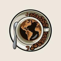 Internationale koffie dagen vector