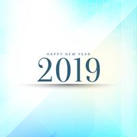 Elegante gelukkig Nieuwjaar 2019 begroeting achtergrond vector