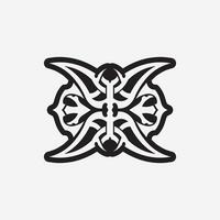 zwart tribal vector logo ontwerp icoon en teken tribal