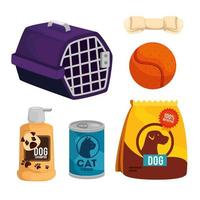 set items dierenwinkel pictogrammen vector