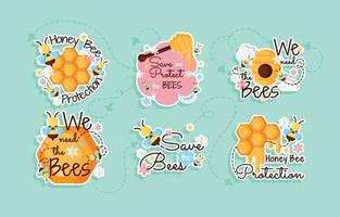 honingbij bescherming sticker vector