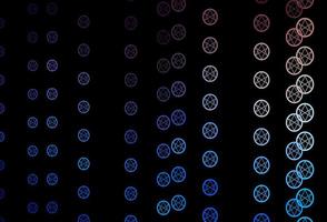 donkerblauwe gele vectorachtergrond met occulte symbolen vector