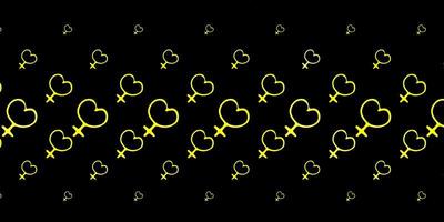 donkergele vectorachtergrond met vrouwensymbolen vector